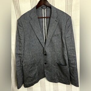 Express Men's Pinstripe Blazer - Black and White